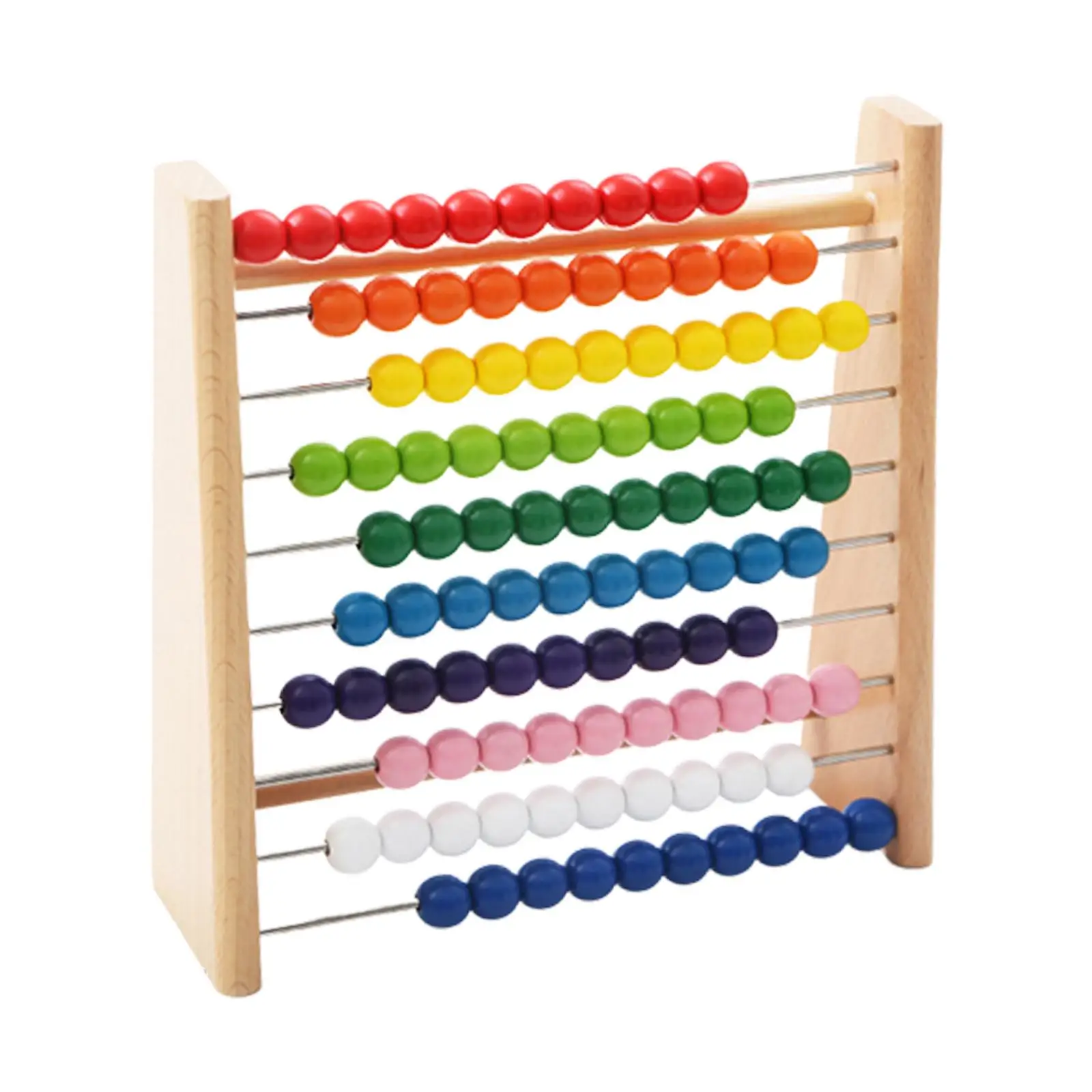 Montessori Math Toy Math Teaching Aids 10 Row Classic Counting Tool Calculating Beads Abacus for Children Girls Kids Boys Gifts