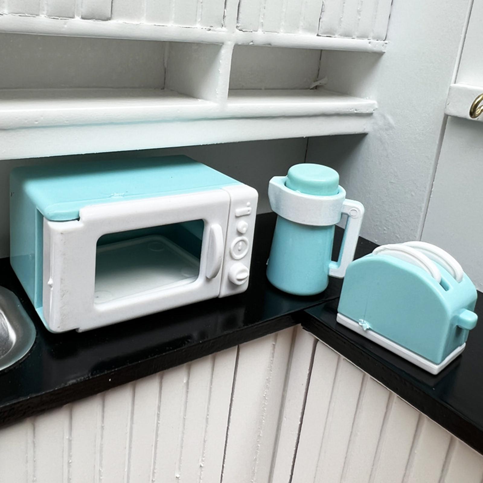 1:12 Scale Dollhouse Kitchen Microwave Oven Playset Furniture for Ornament Kids Gifts