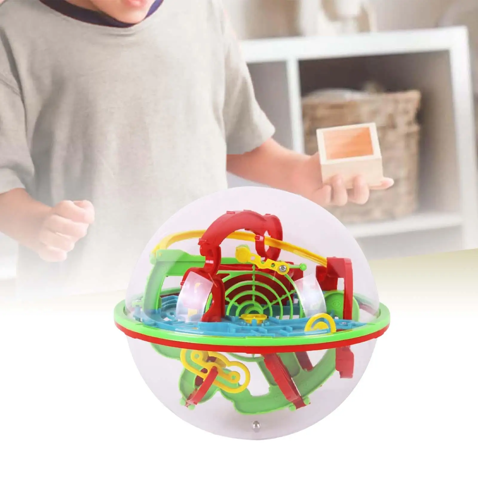 Kids Labyrinth Magic Intellect Ball Puzzle 100 Barriers Brain Teasers Puzzle