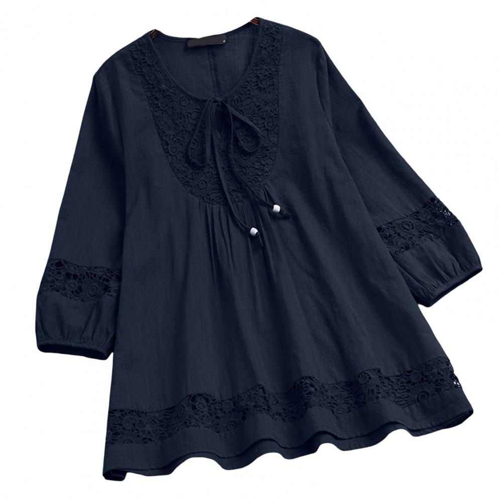 primavera rendas retalhos blusa boêmio femme moda