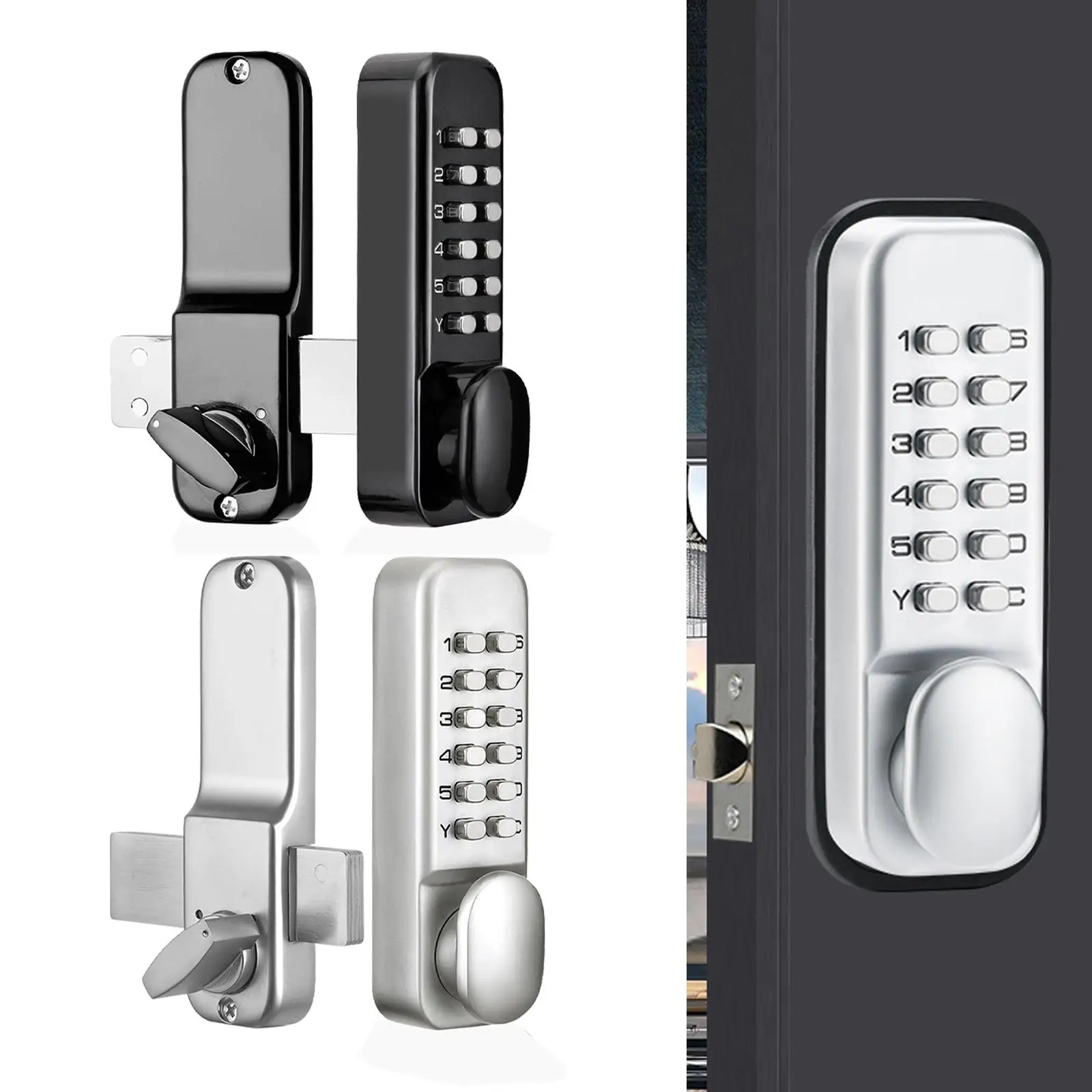 Waterproof Mechanical Door Lock Password Knob for Front Door Apartment Home