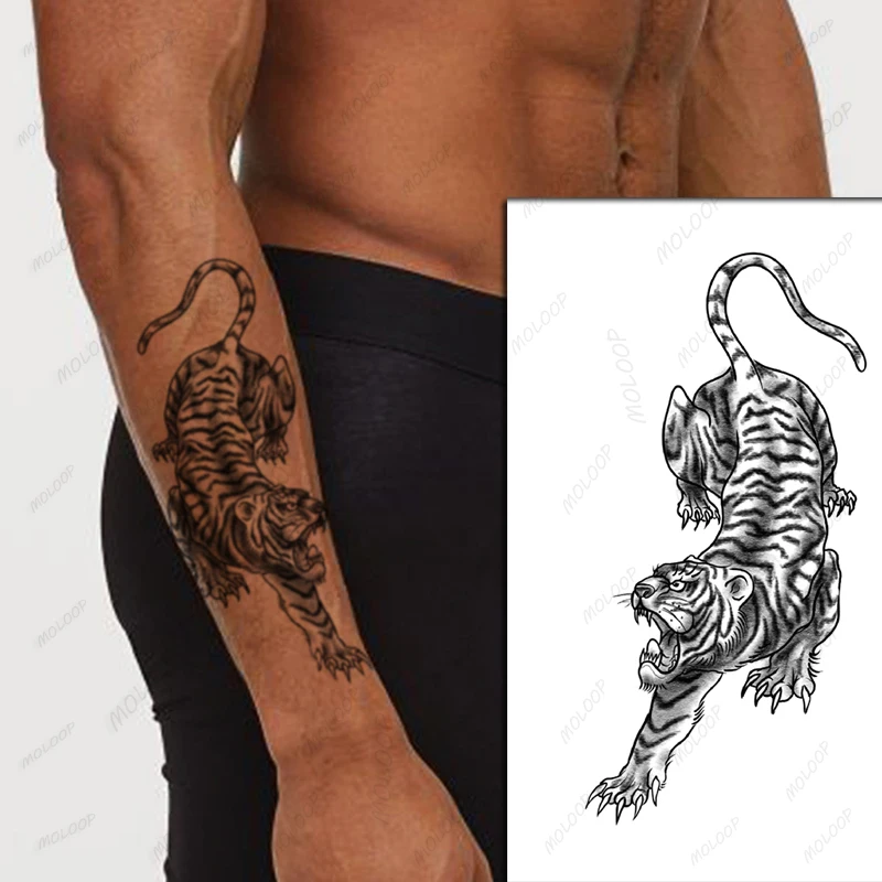 Best of Waterproof Temporary Tattoo Sticker Black Realistic Tiger Line Totem Design Fake Tattoos Flash Tatoos Arm Body Art For Women Men Reviews & Tips