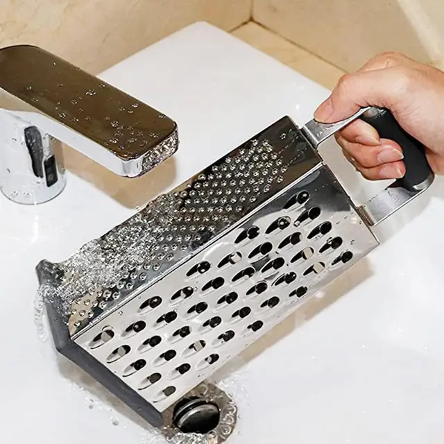 Box Grater with 4 Sides and Detachable Storage Container Stainless Steel  Potato Shredder Manual Cheese Shredder Handheld - AliExpress