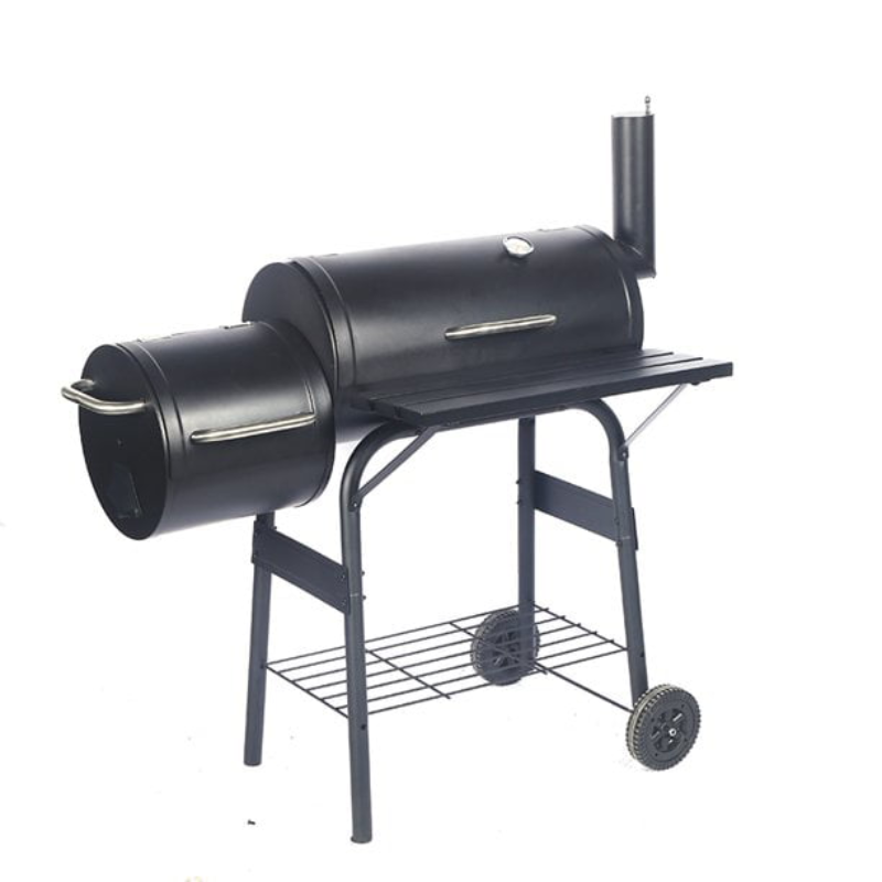 10-10 Offer 27 Inch Charcoal Barrel Grill With Offset Smoker Bbq Grill Outdoor Camping Oven