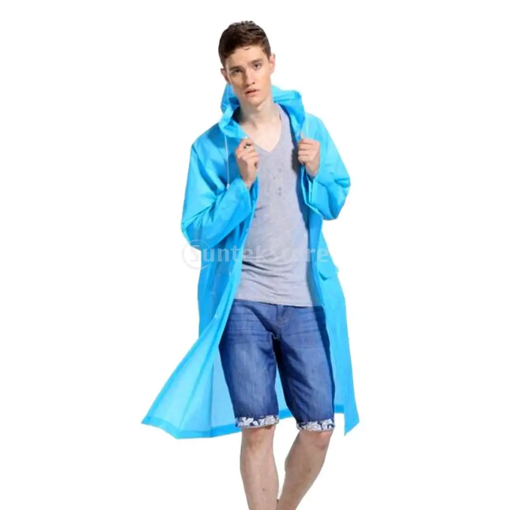 Durable   EVA   Cycling      for      Teens   Women   Men   Hooded   Rain   Jacket
