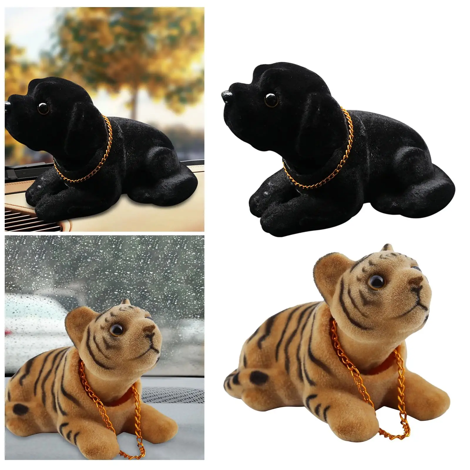 Car Ornament Shaking Dog Nodding Puppy Doll Cute Auto Dashboard Interior Decoration Shakes Head Bobblehead Dog Furnishings