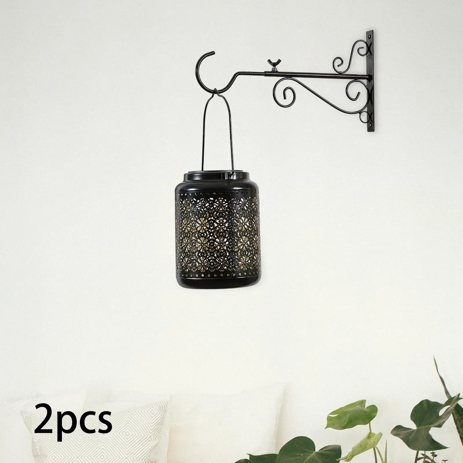 2 Pieces Wall Hanging Basket Bracket for Flower Pot Hanging Bird Feeders