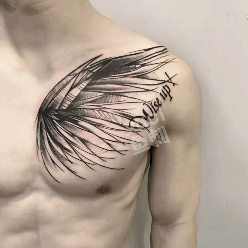 Best of Chest Wings Waterproof Tatouage Temporaire Homme Black Temporary Tattoo Stickers Cool Art Fake Tattoo Tatuagem Adesiva Aufkleber Reviews & Tips