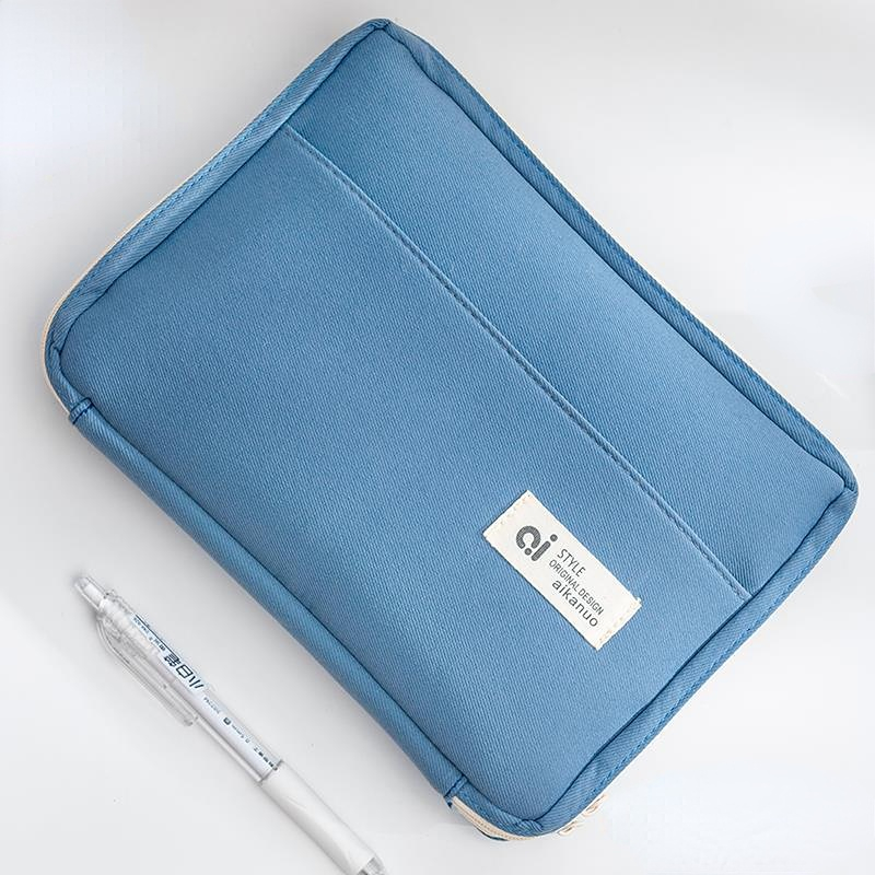 Simple Pen Sleeve PU Leather Mini Small Pen Bag Zipper Pencil