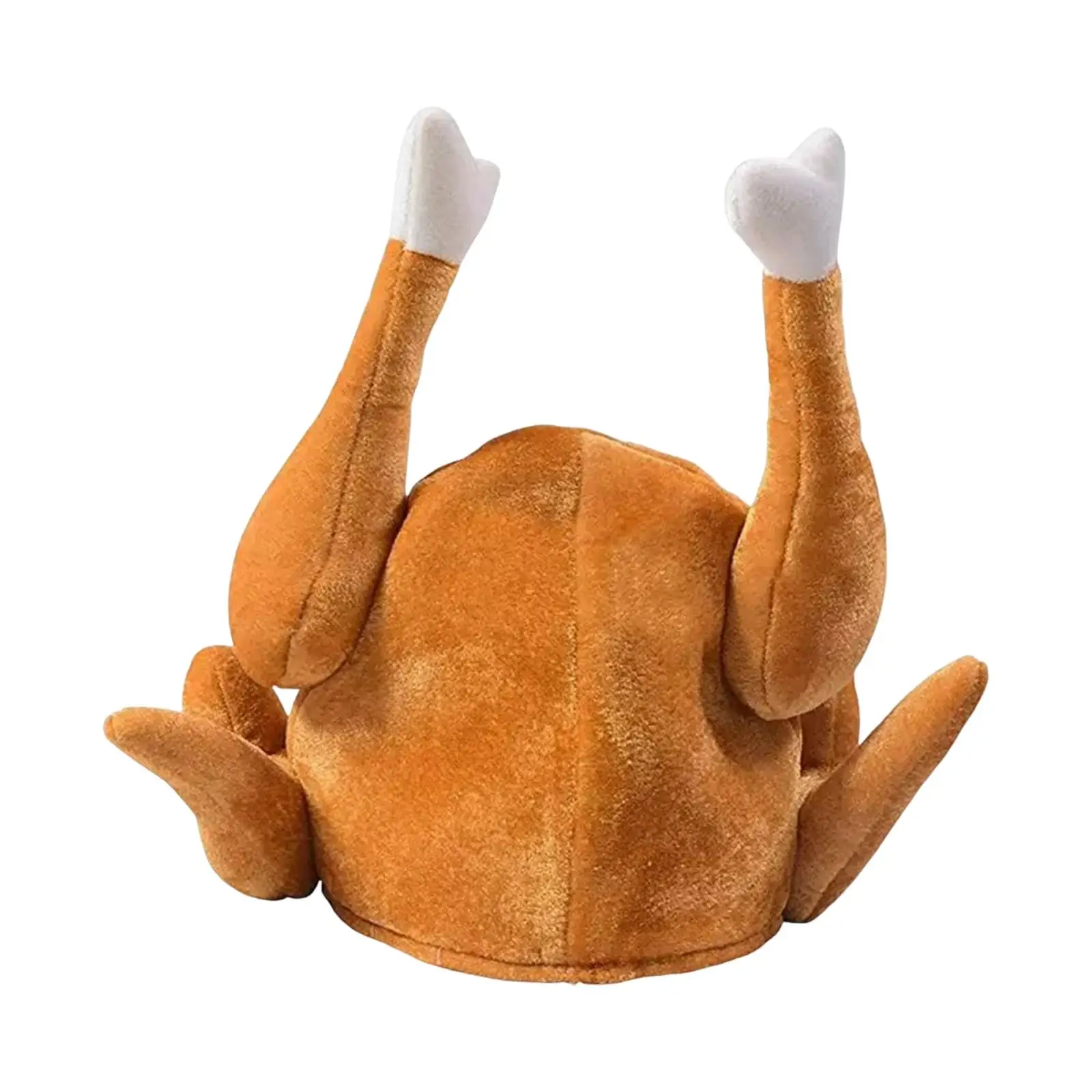Funny Roasted Turkey Hat Cooked Chicken Costumes Accessories Creative for Dressing Props Party Xmas Stage Dressing Adult Kids