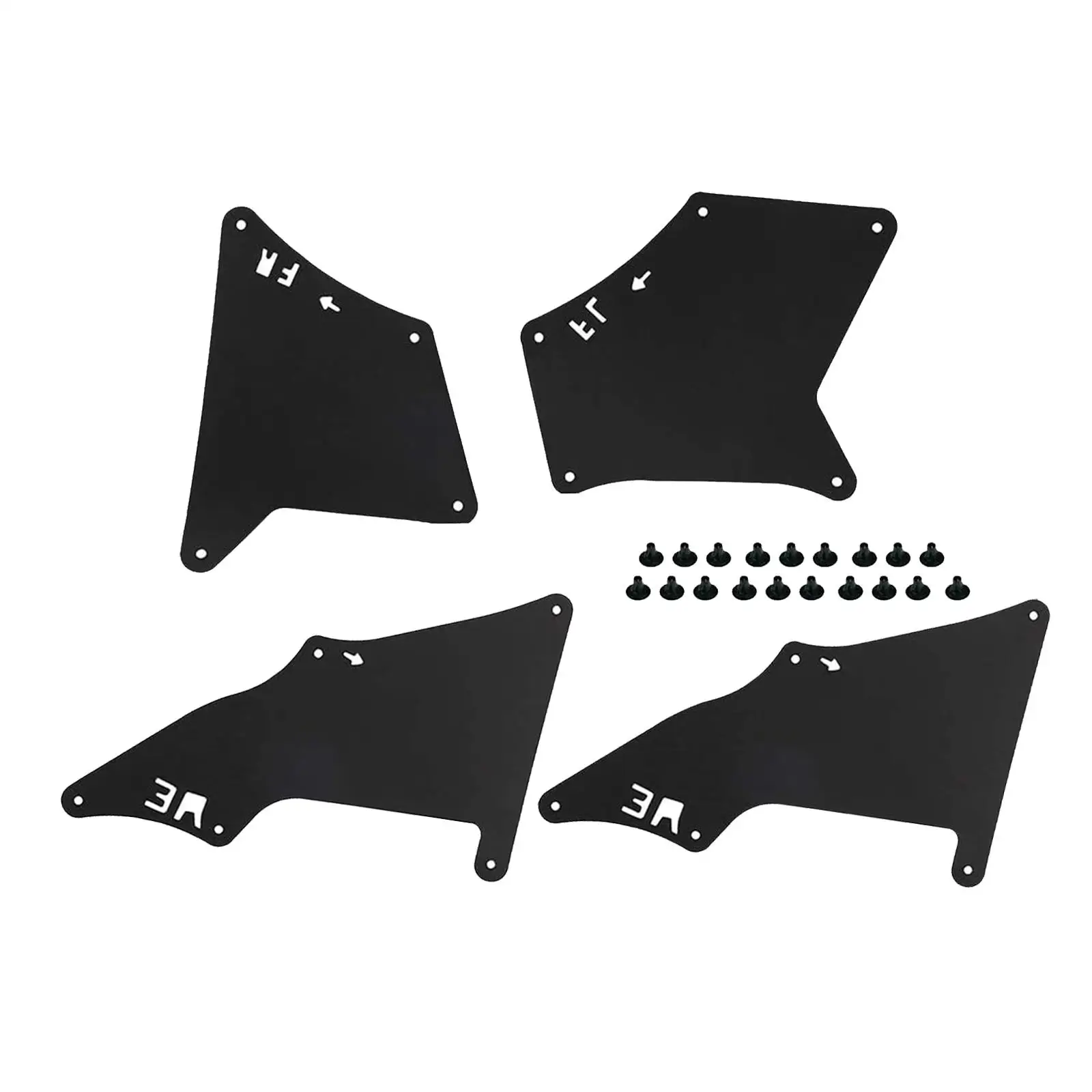4 Pieces Splash Guard Fender Liner Shields for Toyota Overbearing Prado