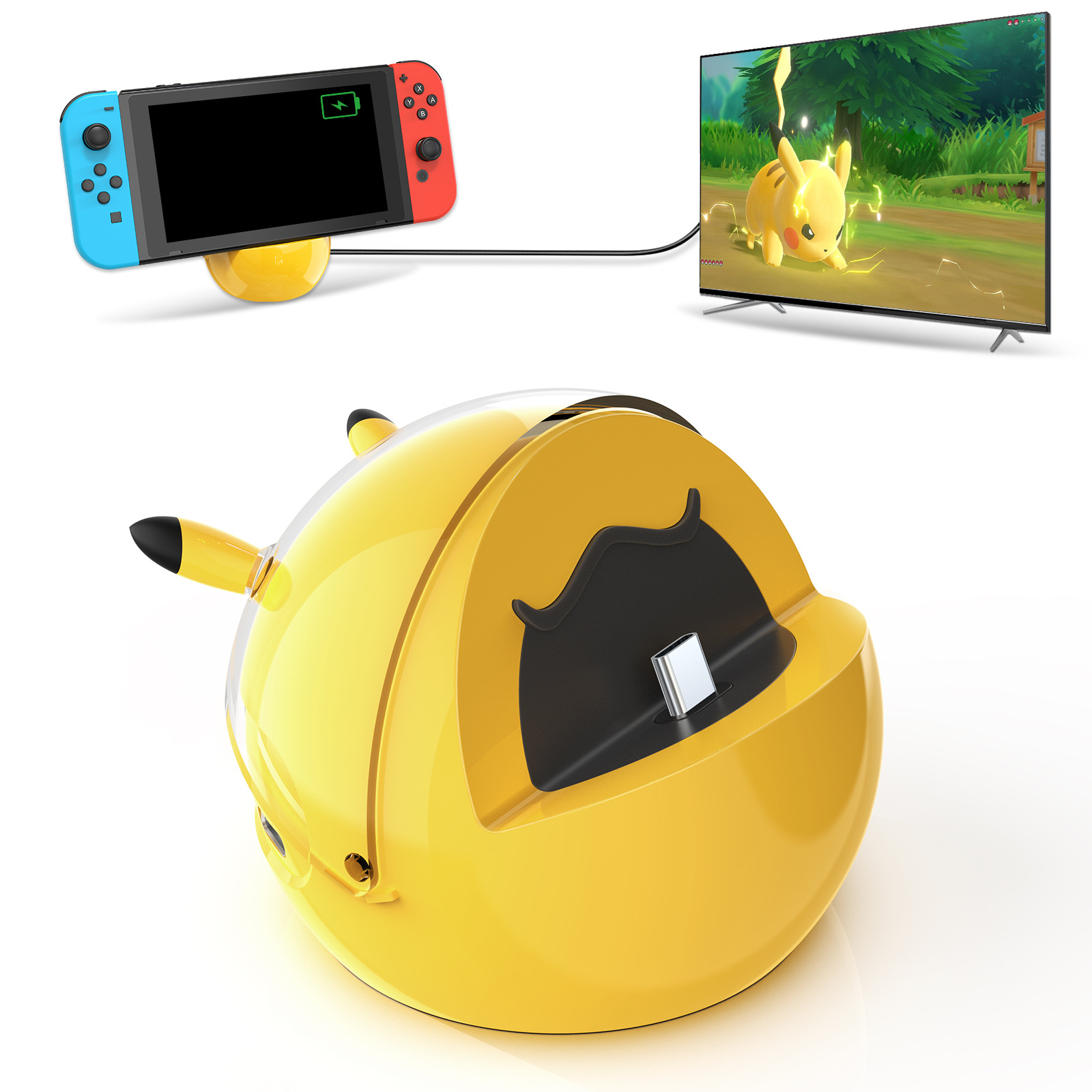 Pokemon Nintendo Switch/Switch Lite用のミニポータブル充電器,ラジオ