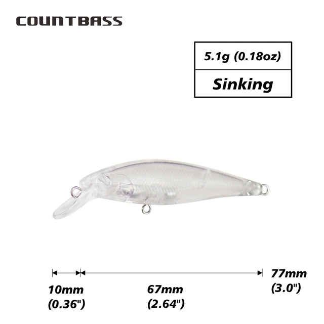 10Pcs Floating Blank Hard Lure Bodies 65mm/2.6 7g/0.25oz, Unpainted  Fishing Baits, Minnow, Wobblers,Bass Walleye Crappie bait - AliExpress