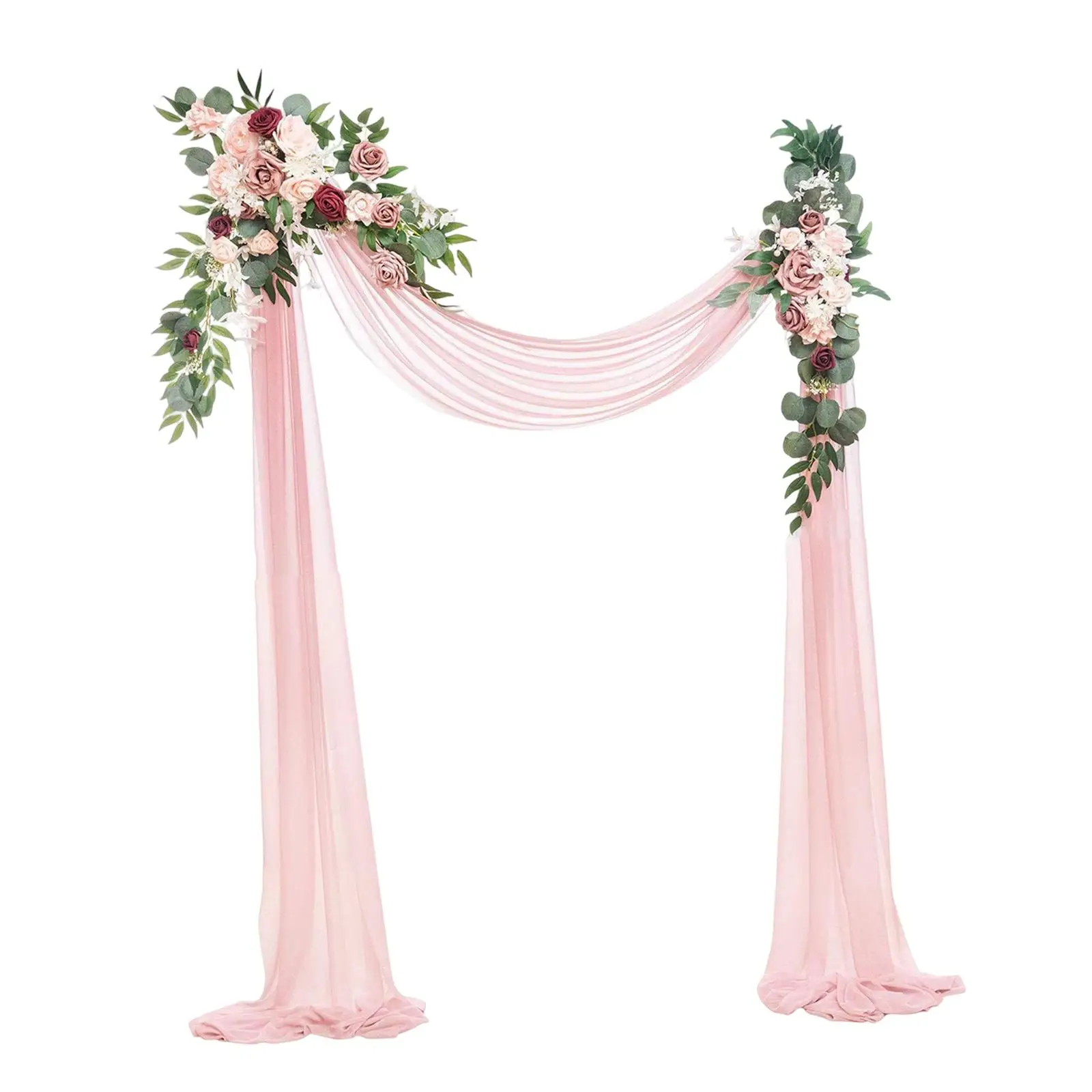 Artificial Wedding Arch Flowers Kit, Centerpiece Garland Artificial Flower Swag for Wall