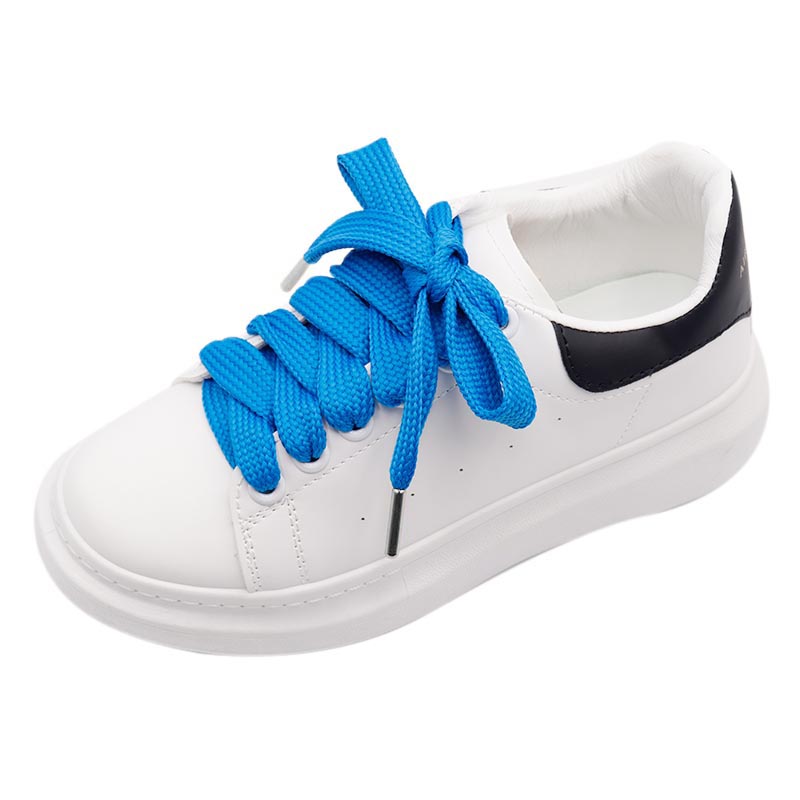 Coolstring 18 mm extra breite, fette, flache Spitze mit silbernen Metall-Aglets, einfarbig, grüne Schnürsenkel für Männer und Frauen, einfache niedrige hohe Stiefel – Detail 15