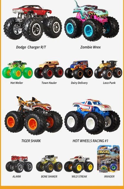 Original Hot Wheels Monster Truck Car Diecast 1:64 Voiture Maga Wrex Big  Foot Loco Punk Kid Boys Toys for Children Birthday Gift - AliExpress