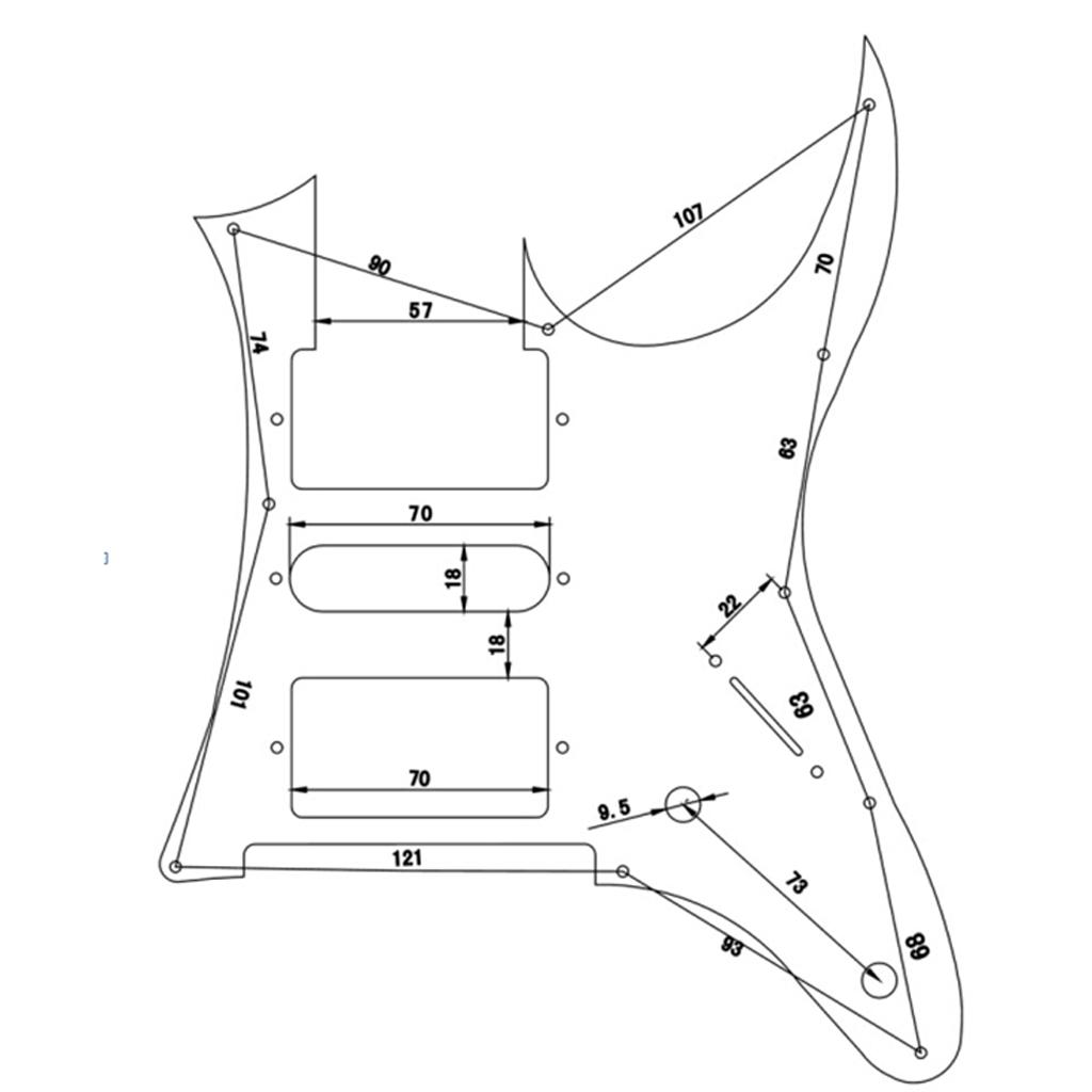 3 Ply HSH Pickguard Protector White for RG Series Electric Guitar Accessory