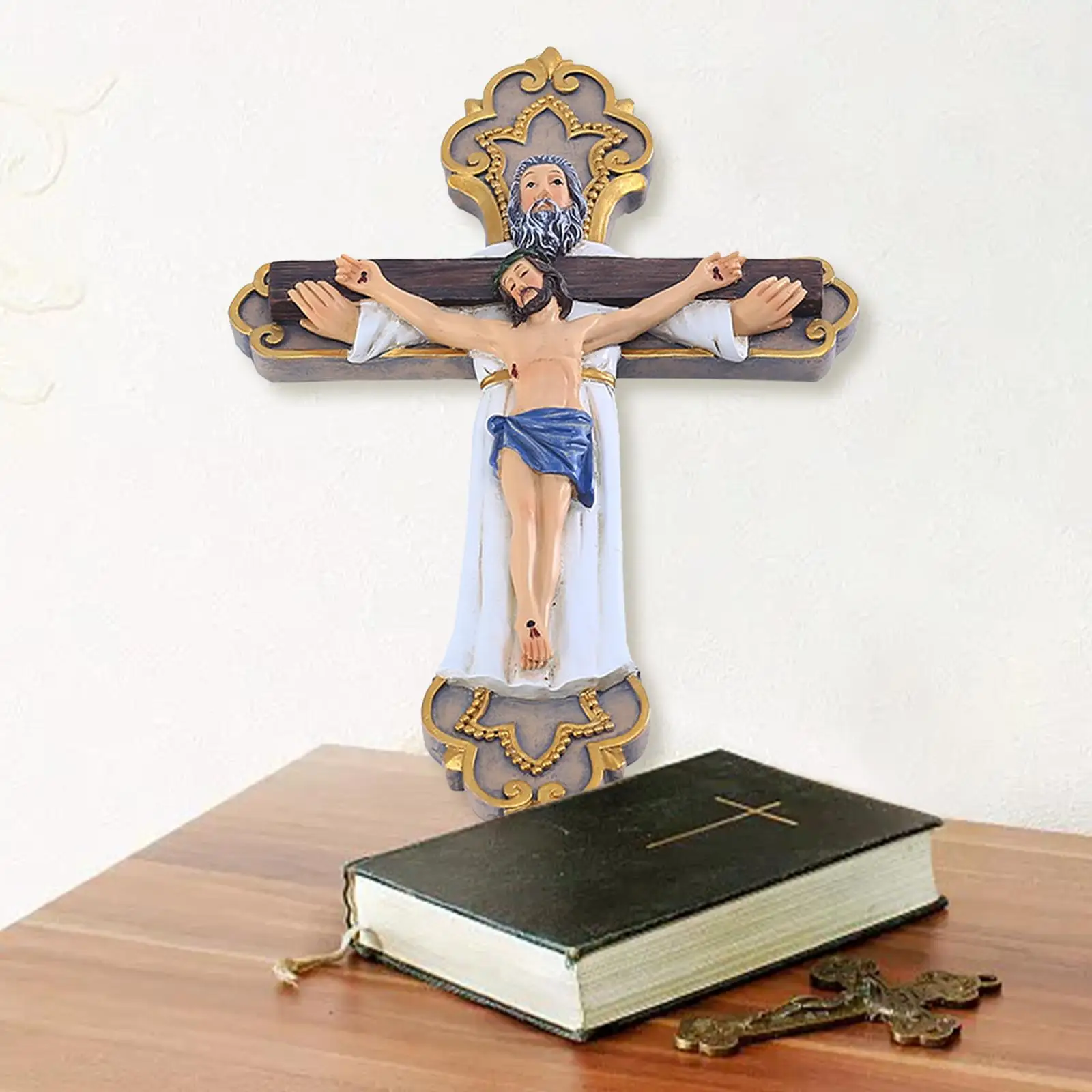 Holy Wall Crucifix Catholic Jesus Cross for Religious Ornament