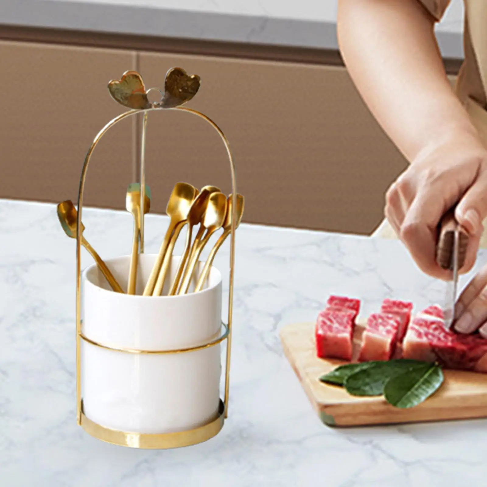 Chopstick Holder Removable Tongs Whisks Forks Utensil Caddy Cutlery Spoon Holder for Household Coffee shop