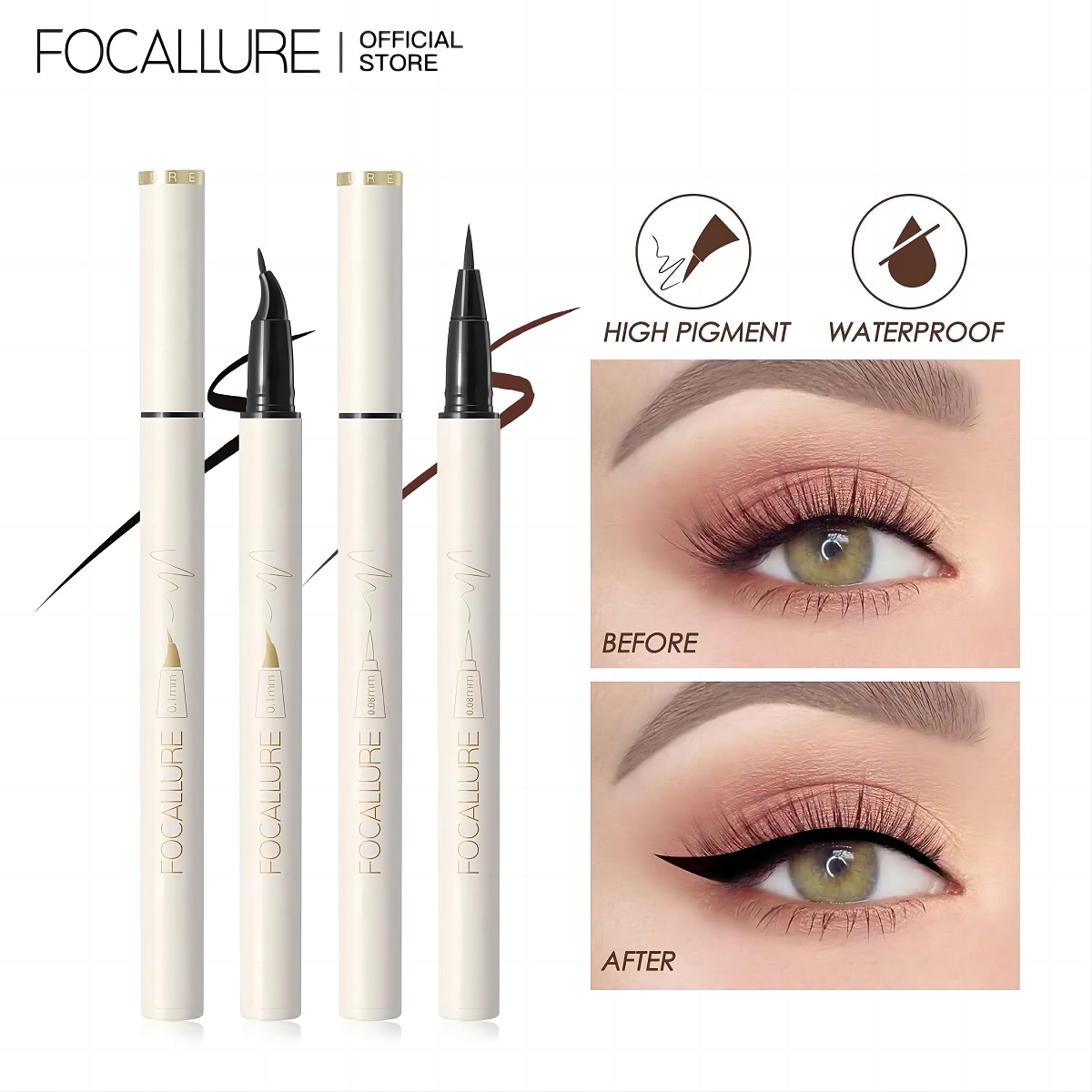 Best of FOCALLURE Black Liquid Eyeliner Eye Make Up Super Waterproof Long Lasting Eye Liner Easy To Wear Eyes Makeup Cosmetics Tools Reviews & Tips