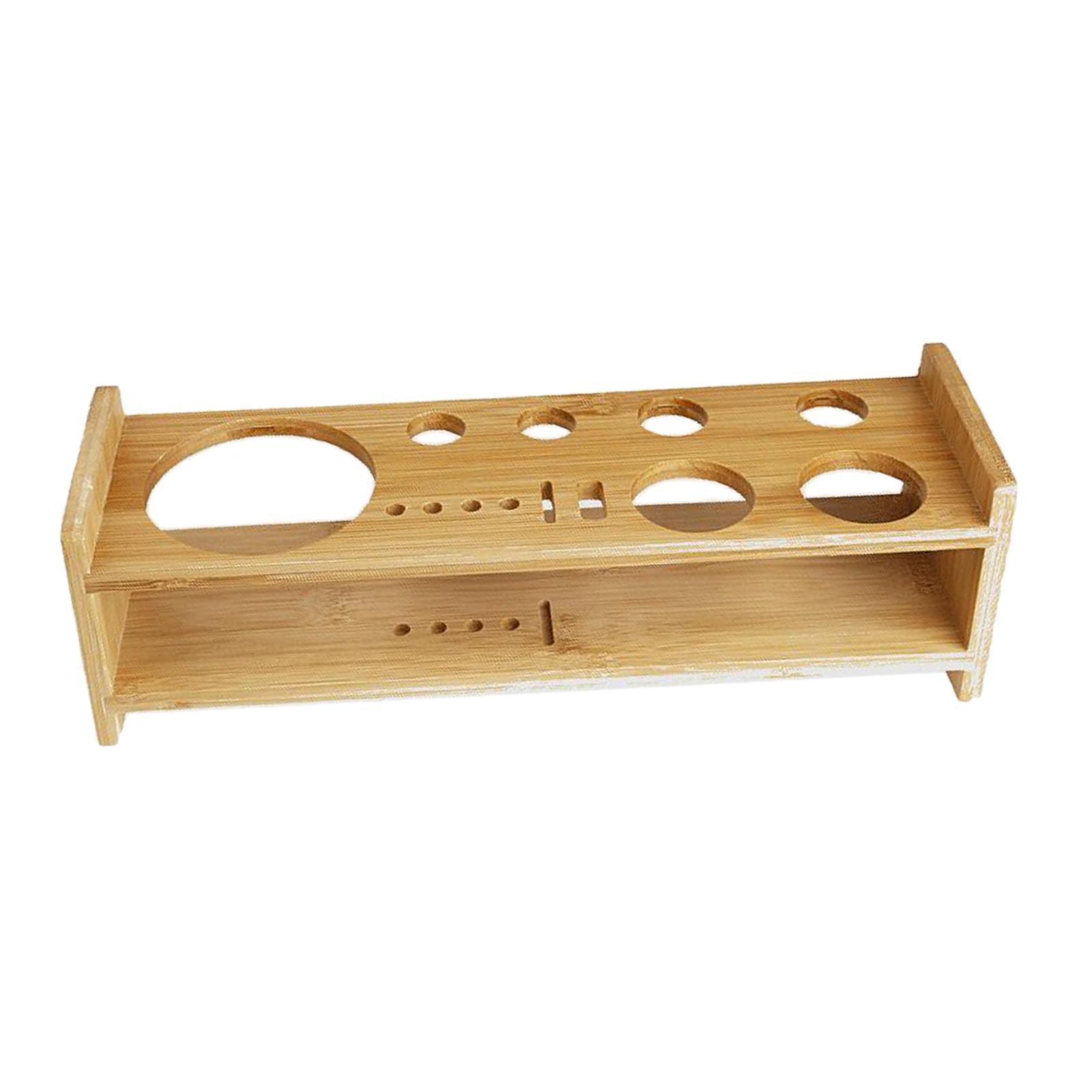 Cocktail Bartending Set Wooden Stand Professional for Home Bar Beginners