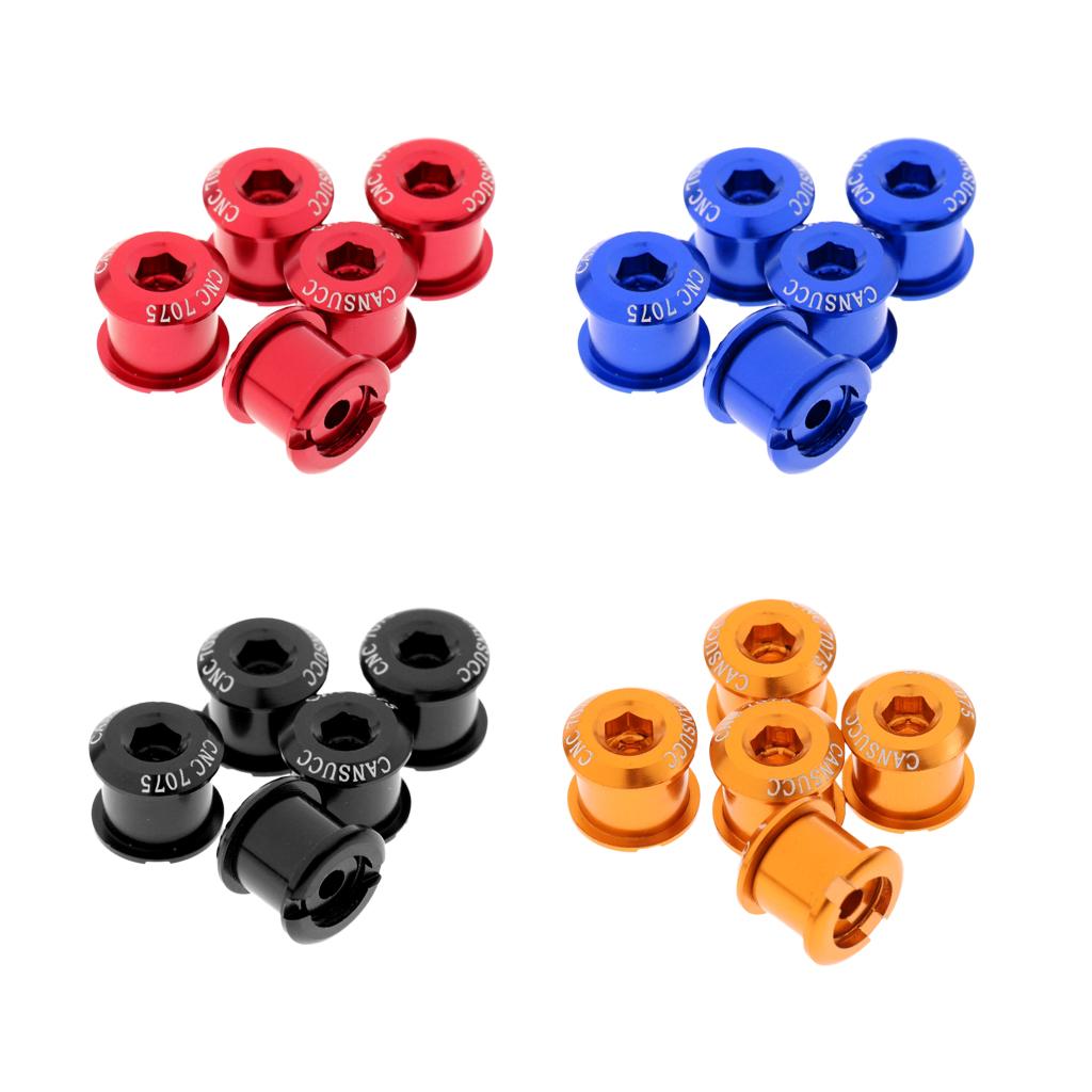 Aluminum Alloy  Single / Double Chain Screws     Crankset accessories (5 Pack)