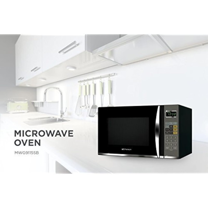 Title 5, 1.2 CU. FT. 1100W Griller Microwave Oven with T...