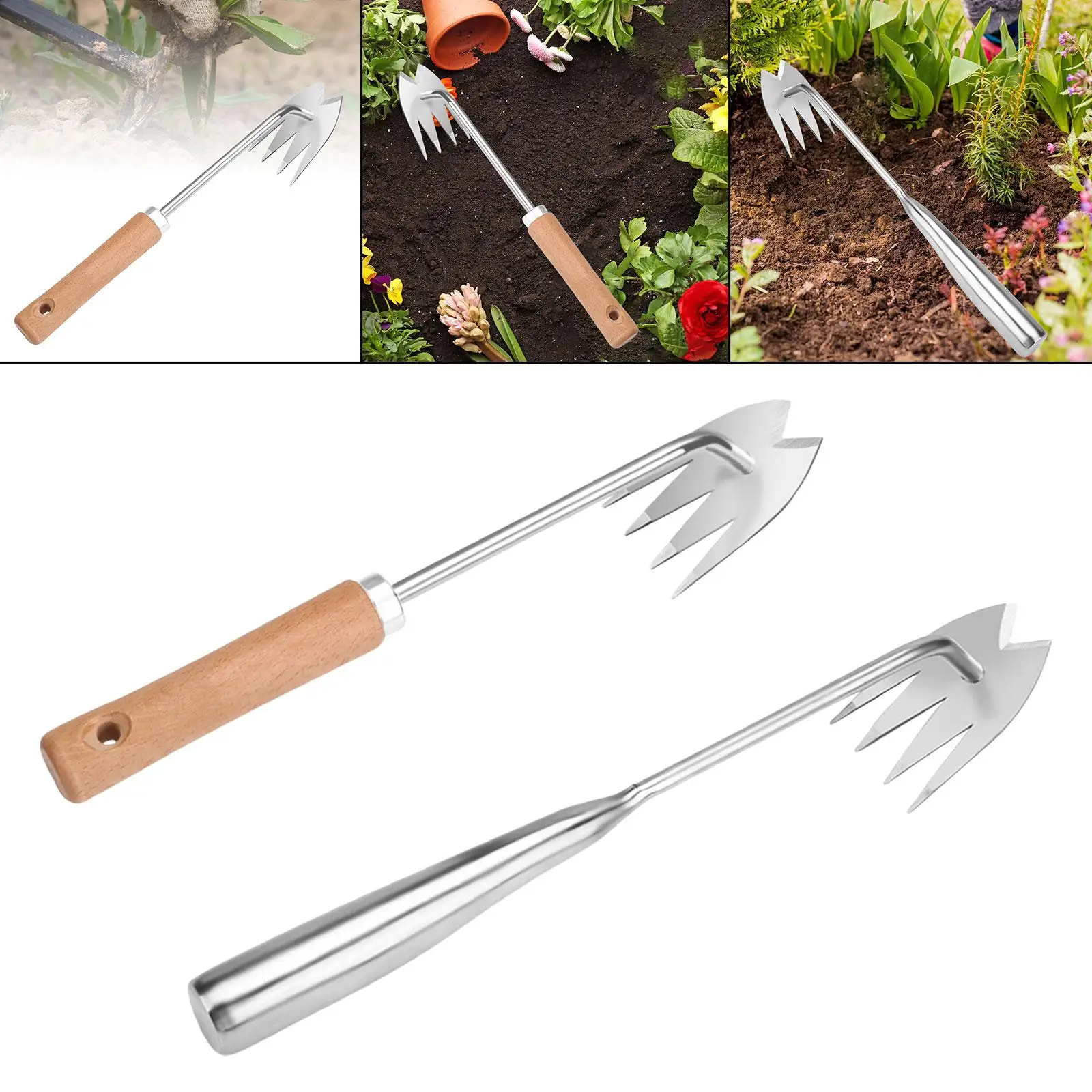 Hand Weeder Portable Plant Remover Tool with Ergonomic Handle High Carbon Steel Weeding Puller Small Weeding Puller for Bonsai