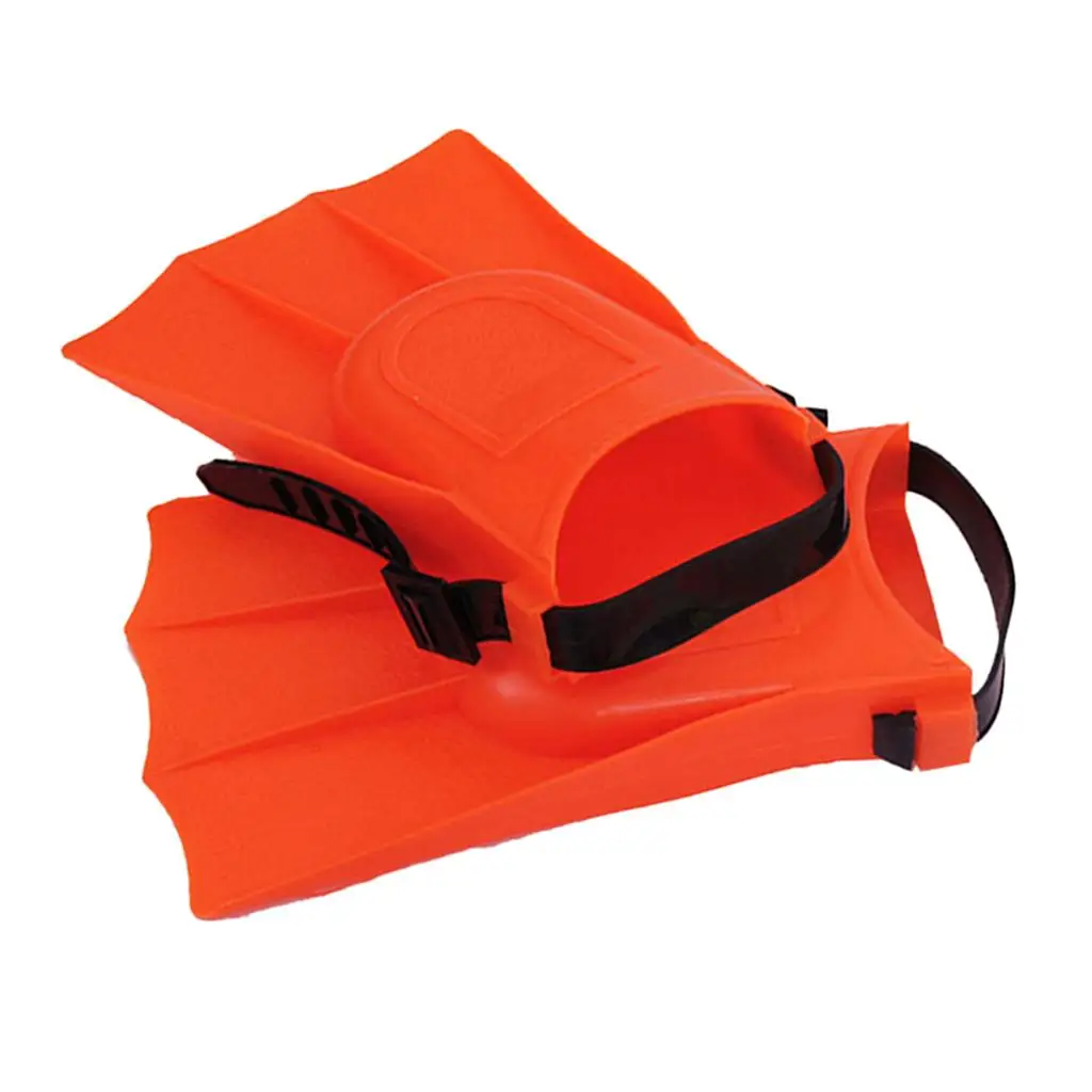 1 Pair Professional Adjustable Fin Flippers, Swim Pool Beach Underwater Portable