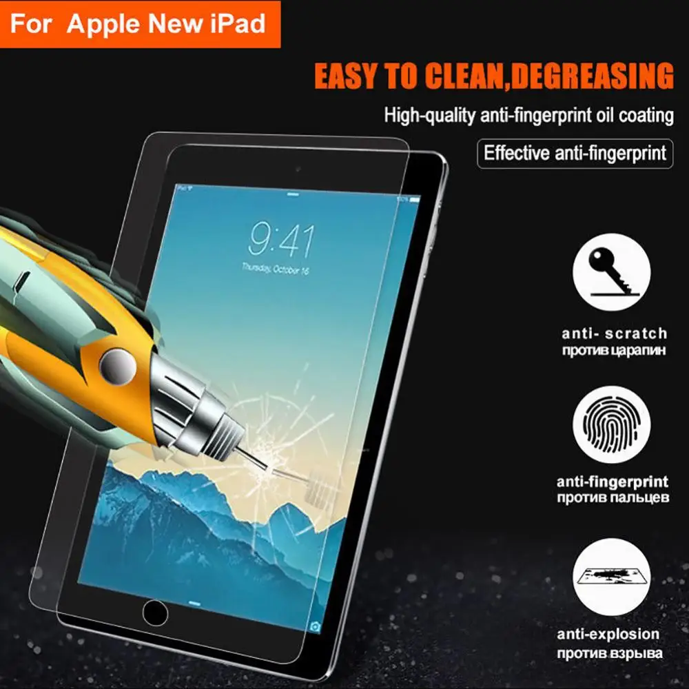 For iPad 2 3 4 5th 6th Air Mini 7.9 Pro 9.7 10.5 Tempered Glass Screen Protector 