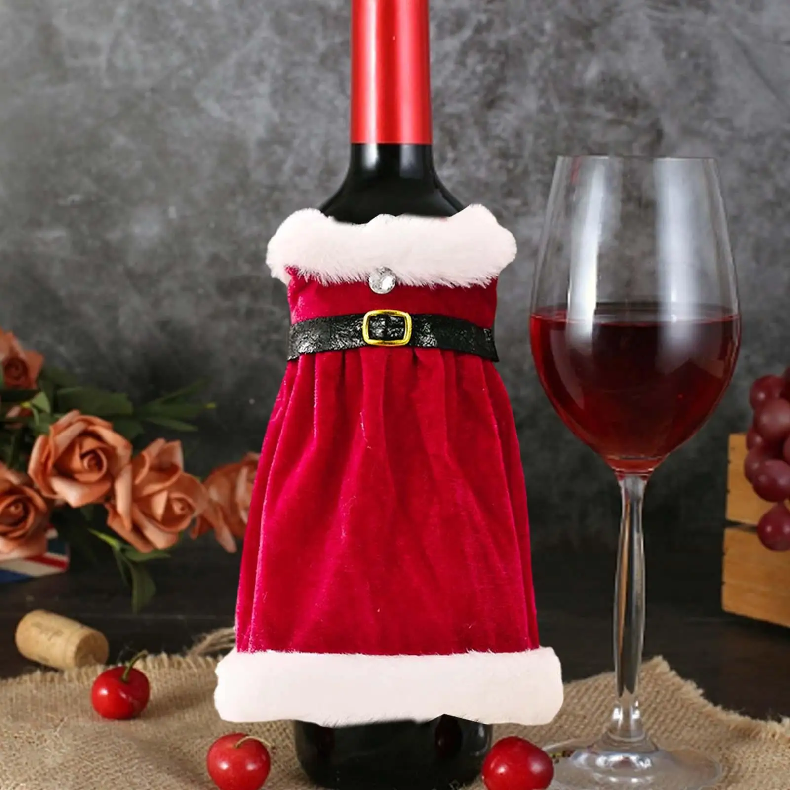 Christmas Wine Bottle Cover Wine Bottles Dress, Table Decor, Reusable, Party Supplies Xmas Party Decoration Wine Bottle Bag