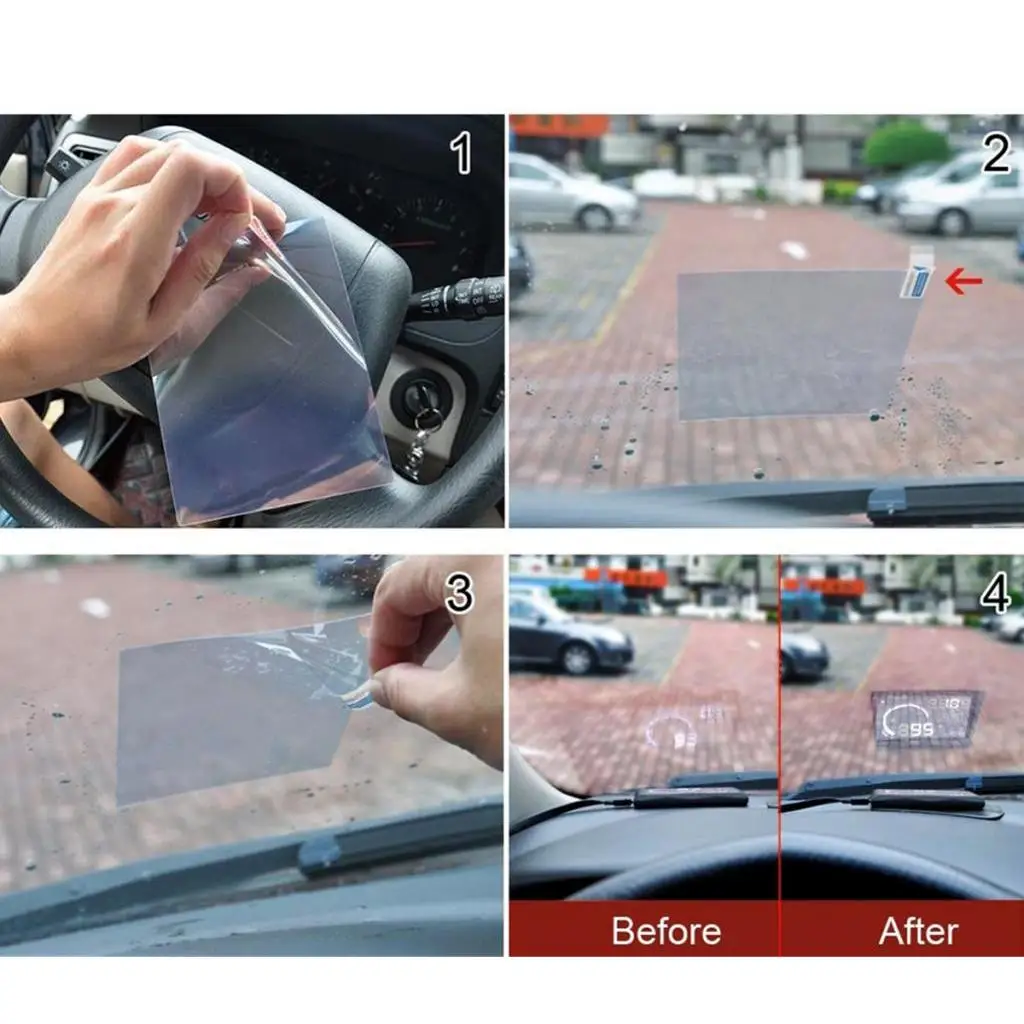Phone HUD  Display Special Reflective Film Without Mucilage 15*12.5cm