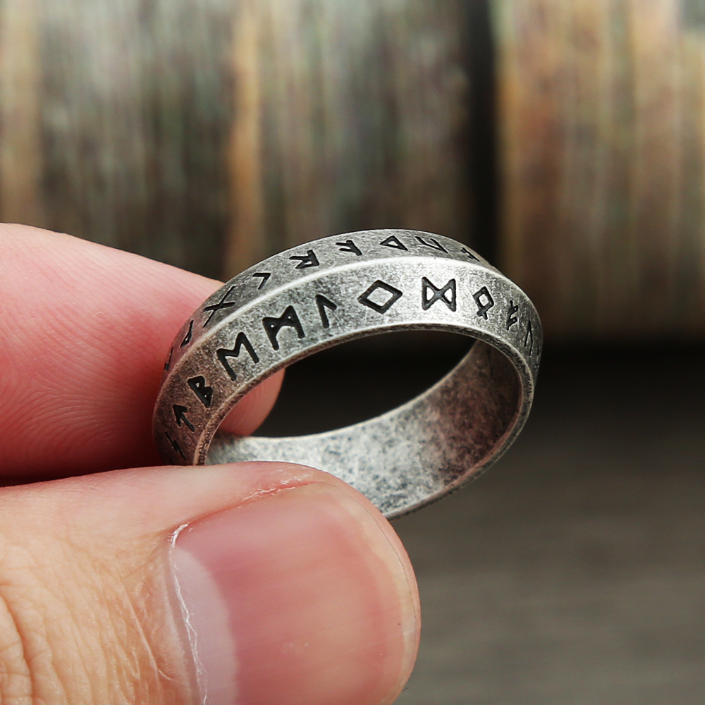 Ring on finger with vintage styling