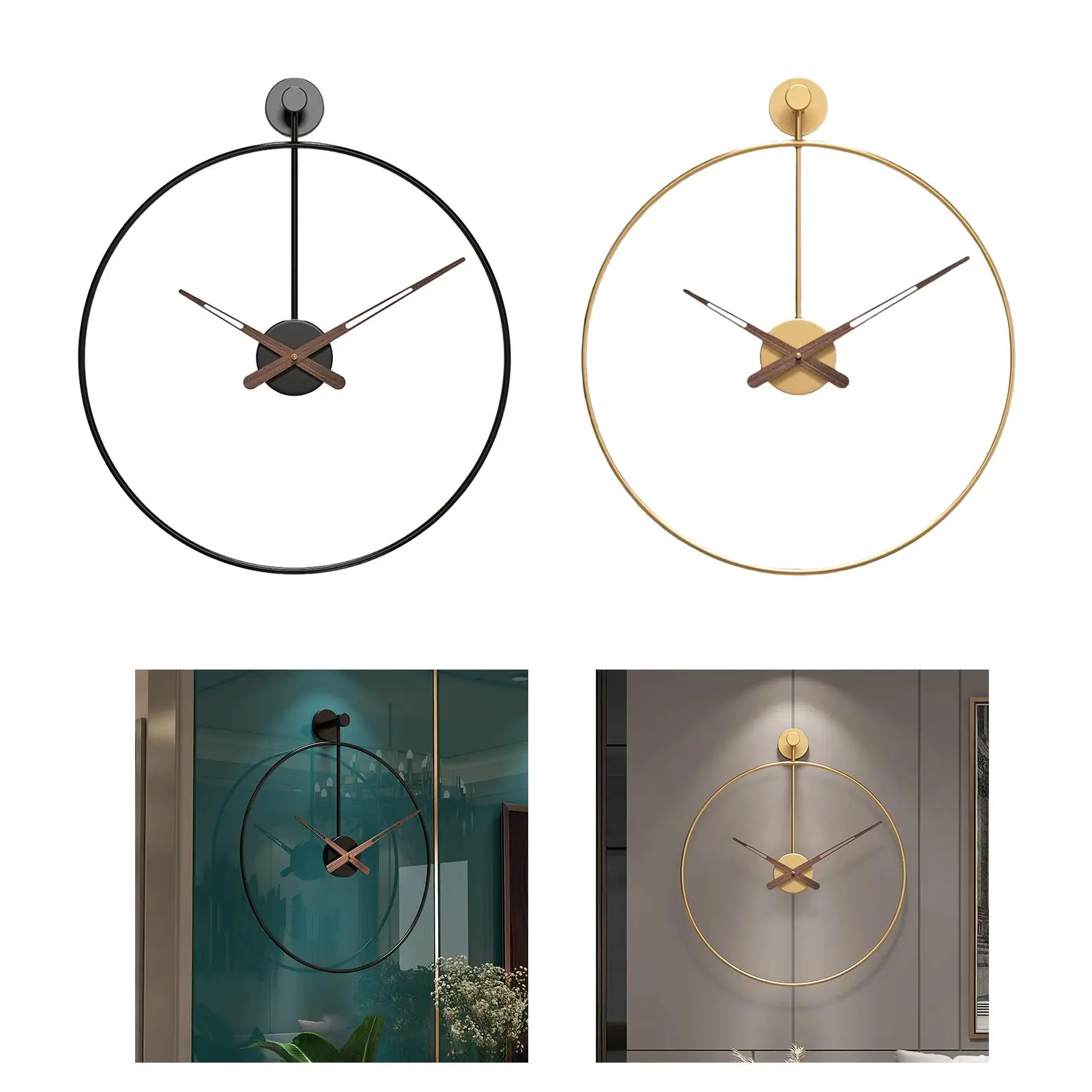 Wall Clock Light Luxury Fashion Hanging Clocks for Bedroom Cafe Art Decor