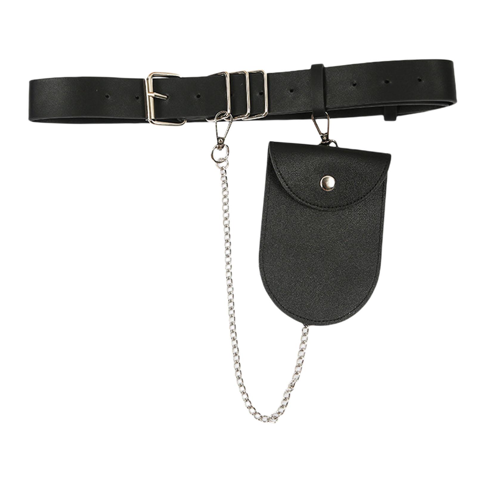 Punk Style Women Leather Waist Pack Waist Belt Bag Cell Phone  Wallet