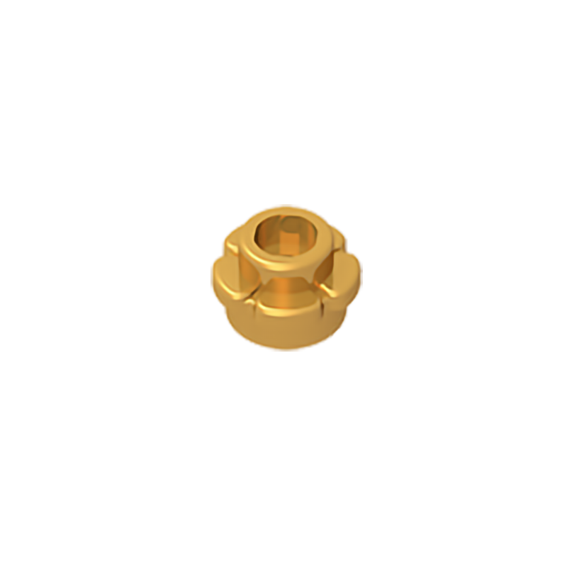 Gobricks GDS-1436 Plate, Round 1 x 1 with Flower Edge (5 Petals) compatible with lego 24866 pieces of children's DIY