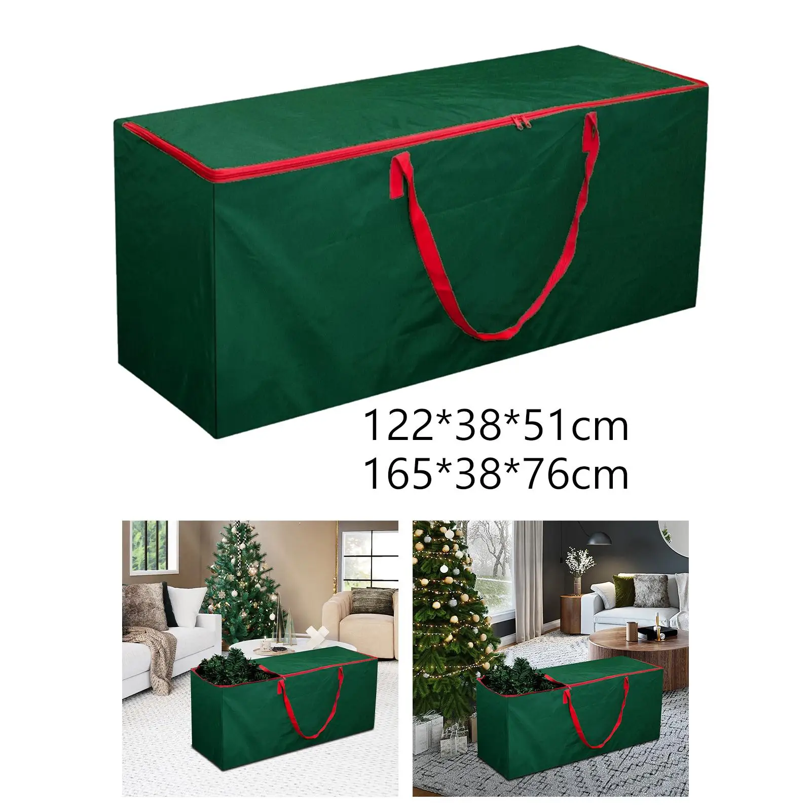 Christmas Tree Storage Bag with Carrying Handles Practical Organizer Zipper Closure for Party Decor Festivals Holidays Pendants