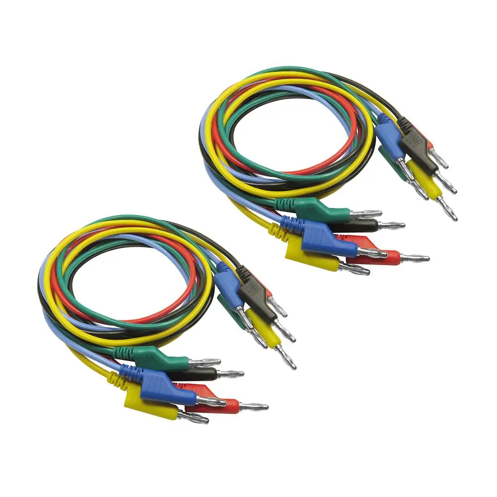 10 Pieces  Stackable Double-ended 4MM Banana  Leads  Electrical Testing or Laboratory Electric Testing Work
