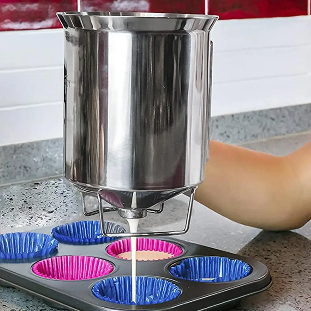 Pancake Cupcake Batter Dispenser Tool - Great for Cupcakes Muffins Creeps Cakes