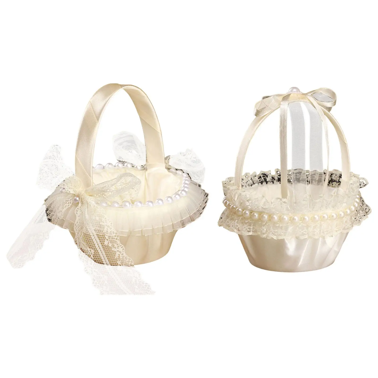 Wedding Flower Baskets Romantic Love Symbol Petals Storage Basket for Wedding Ceremony Bridal Accessories Party Centerpiece