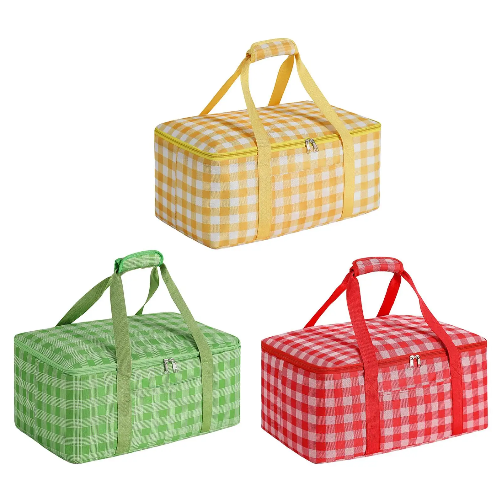Large Cooler Bag Reusable Food Delivery Tote Bag Food Carrier Lunch Bag