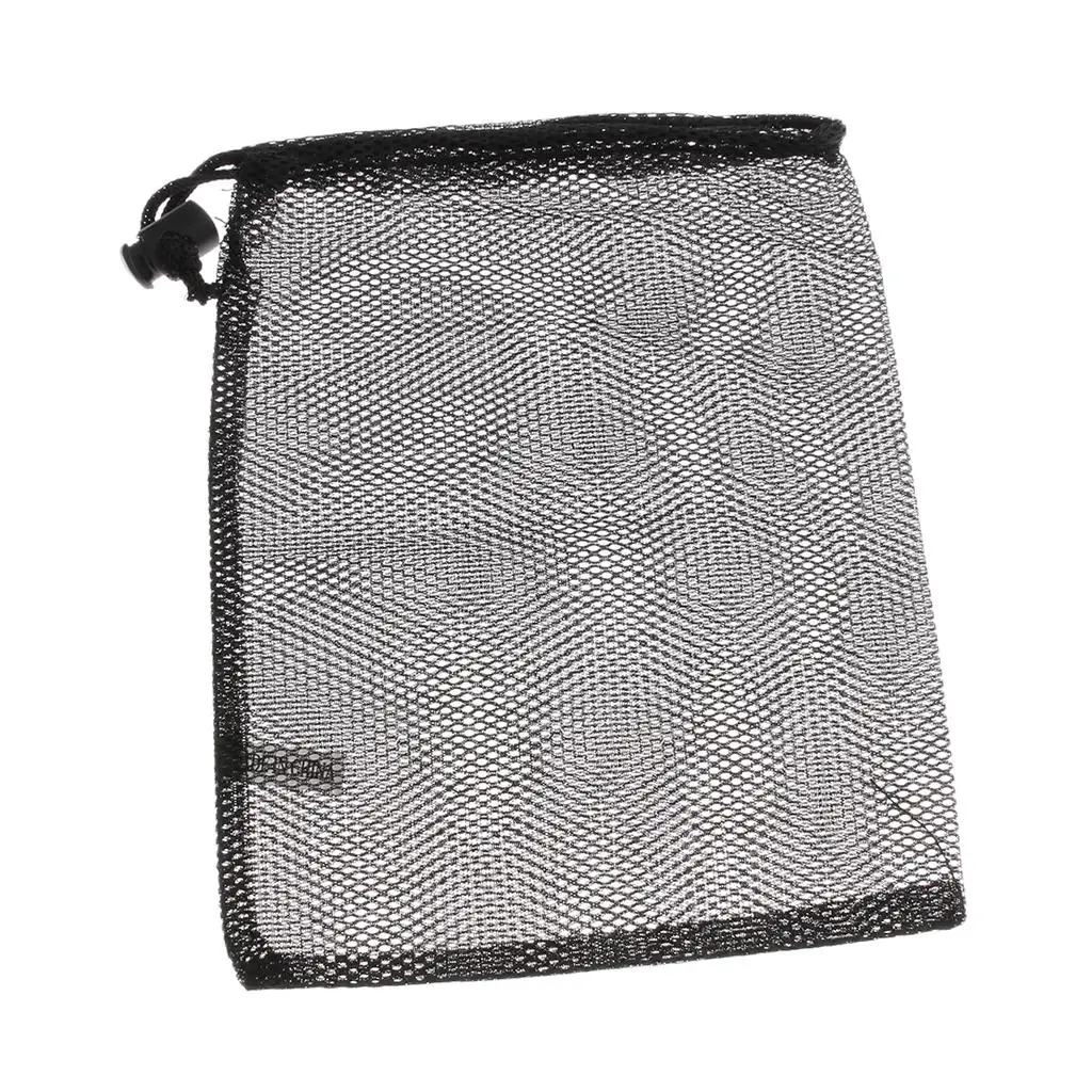 Mesh Stuff Sack Drawstring Storage Bag Net Pouch for Travel Camping Tableware Dishware