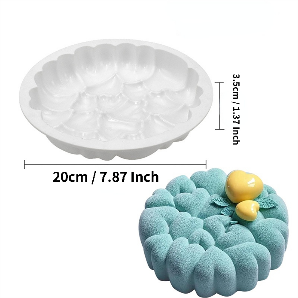 Neue Liebe Herzförmige Silikon Kuchen Mousse Form Diy Handwerk Seife Form Fondant Kuchen Dekorieren Werkzeuge Küche Backformen – Detail 7