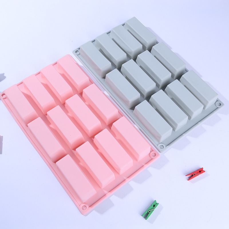 Description Picture 5 of item12 Cavity Silicone Protein Bar Shapes Mold Rectangle Baking Tool Mould Handmade Bath Soap Mold French Cake Mold Dessert Tool