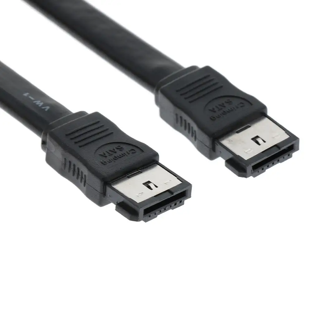  Shielded External Cable Male to Male - 120cm 7Pin to Data Drive Cord Wire, Black