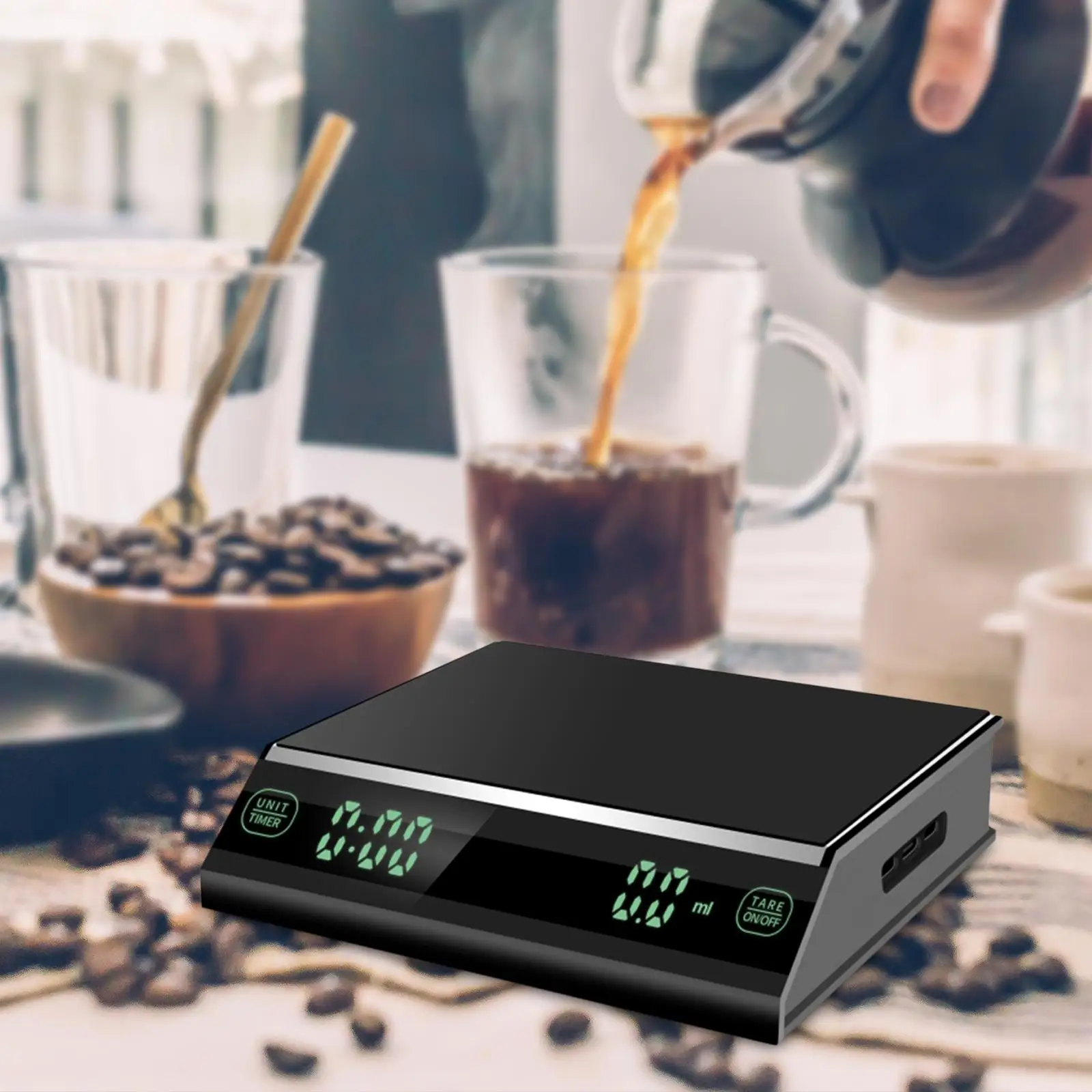 Electronic Coffee Scale Multifunctional with LED Display Accurate Portable Electronic coffee Weighing for Laboratories Household