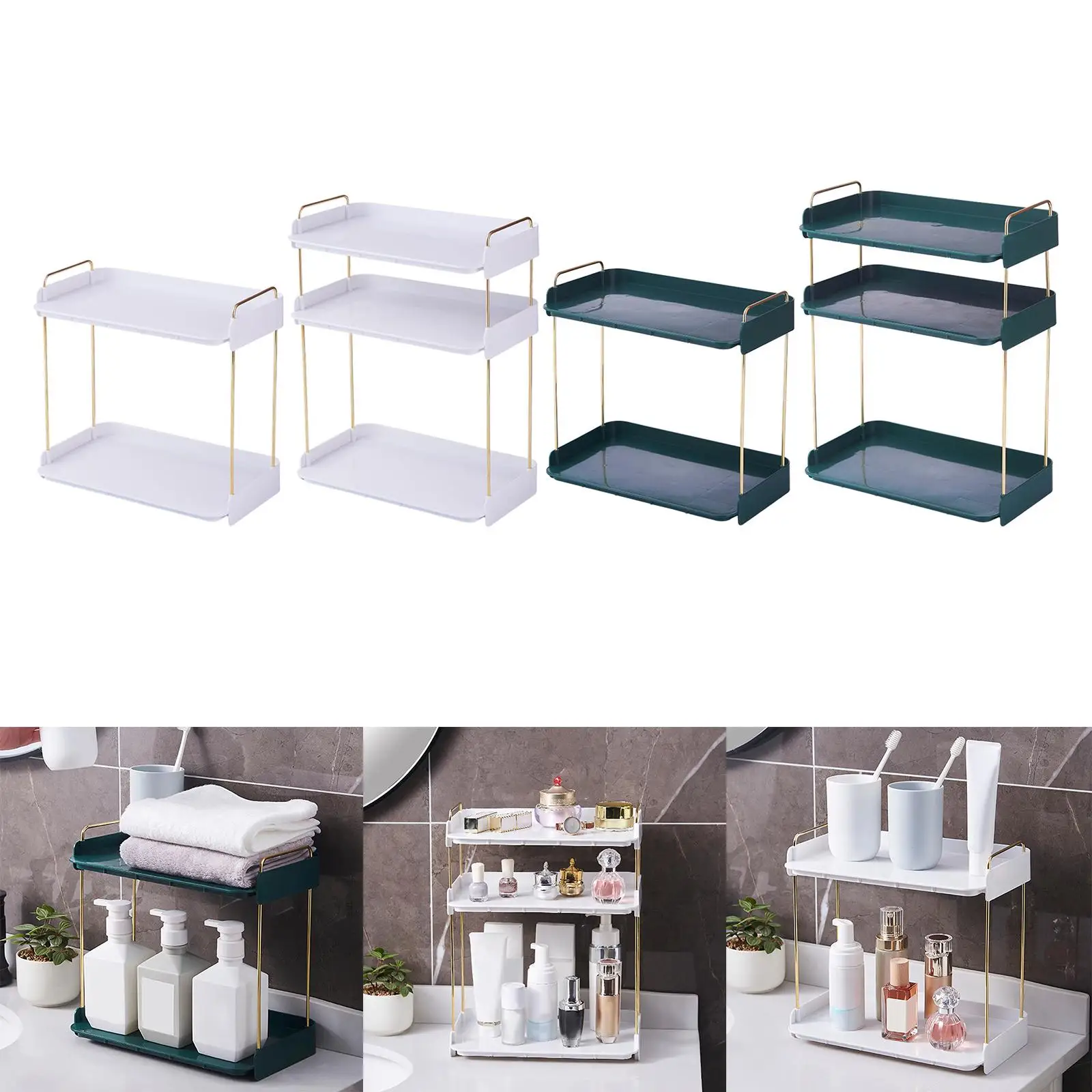 Countertop Storage Shelf Solid Durable Stackable for Outdoor Dining Kitchen