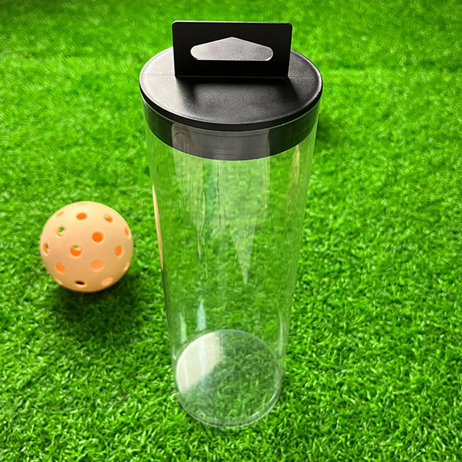 Tennis Ball Organizer Clear Tennis Tube with Cover Carrier Gadgets Durable Ball Container for Golf Practice Training Accessories