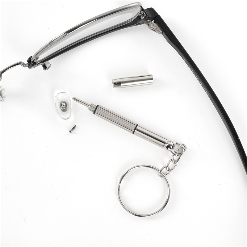 Mini-Handbrillen-Schraubendreher, 3-in-1-Brillenreparatursets, Multifunktions-Schraubendreher-Set für Sonnenbrillen, Uhren und Brillen mit Schlüsselanhänger – Detail 12