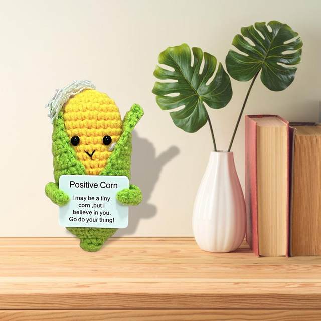 Handmade Emotional Support Pickled Cucumber Plush Toy Encouragement Card  Handmade Crochet Pickles Knitting Doll Ornament Gift - AliExpress